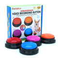 Gelabur Set of 4 Dog Buttons for Communication, Voice Recordable Buttons for Classroom, Dog Training Talking Buttons Starter Set, Pet Easy Speaking Buttons Tools